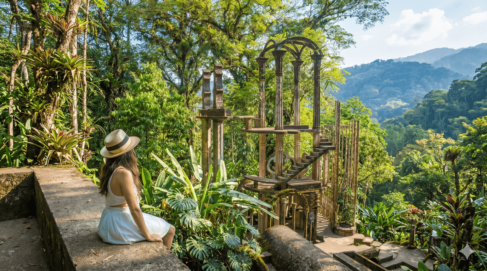 Las Pozas de Edward James al amanecer sin turistas — Xilitla, Huasteca Potosina